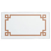 Terra Cotta Greek Key Border King Grootte Kussensloop (Voorkant-Rechts)