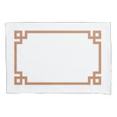 Terra Cotta Greek Key Border Standard Kussensloop (Voorkant-Links)