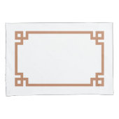 Terra Cotta Greek Key Border Standard Kussensloop (Voorkant-Rechts)