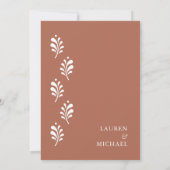 Terra Cotta Mexicaanse bruiloft uitnodiging (Achterkant)