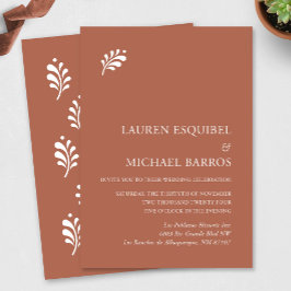 Terra Cotta Mexicaanse bruiloft uitnodiging