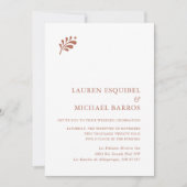 Terra Cotta Mexicaanse bruiloft uitnodiging (Voorkant)