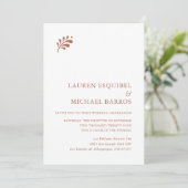 Terra Cotta Mexicaanse bruiloft uitnodiging (Staand voorkant)