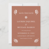 Terra Cotta Mexican Save The Date Kaart (Voorkant)