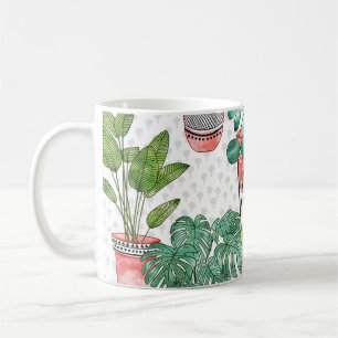 Terra Cotta Planten pottenpatroon. Koffiemok