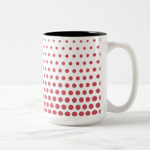 Terra Cotta Polka Dots Modern White Tweekleurige Koffiemok