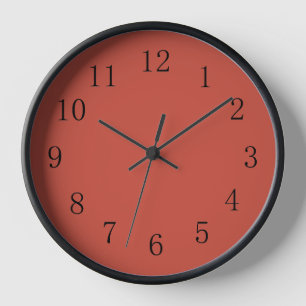Terra Cotta Red Earth Tone Kitchen Wall klok
