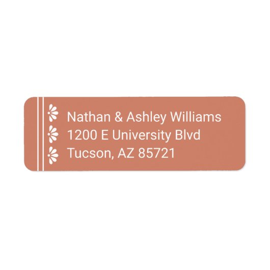 Terra Cotta Retour Adres Label (Voorkant)