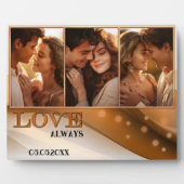 Terra Cotta Retro Boho Photo Mariage Plaque (Devant)