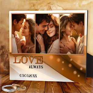 Terra Cotta Retro Boho Photo Mariage Plaque