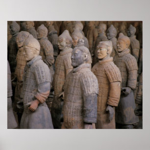 Terra Cotta-strijders in Emperor Qin Shihuang's Poster