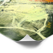 Terra - Groen abstract ontwerp Perfect Poster (Hoek)