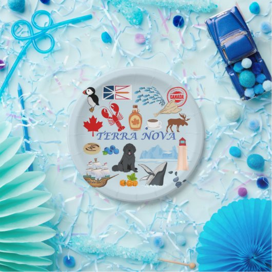 Terra Nova Newfoundland Papieren Bordje (Feest)