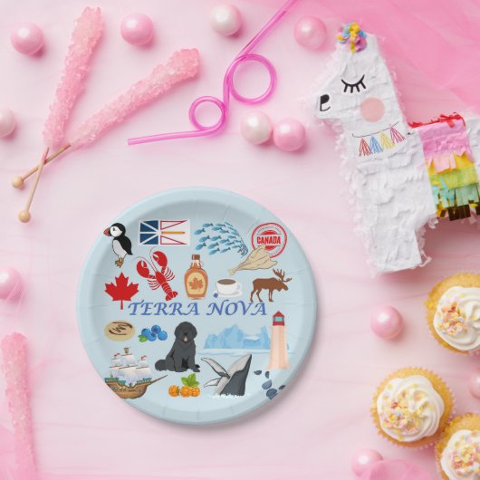Terra Nova Newfoundland Papieren Bordje (Feest)