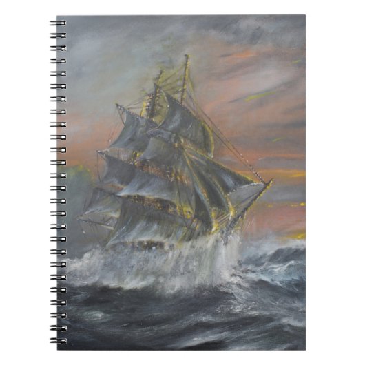 Terra Nova vaart een hevige storm tegemoet Notitieboek (Voorkant)