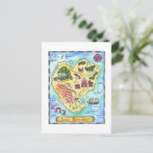 Terra Romantica Map Briefkaart (Staand voorkant)