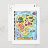 Terra Romantica Map Briefkaart (Voorkant / Achterkant)