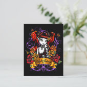 Terra Roos Gothic Tattooed Fantasy Fae Briefkaart (Staand voorkant)