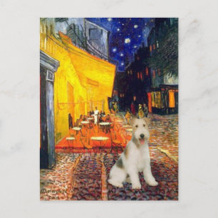 Terrace Cafe - draad Fox Terrier #1 Briefkaart
