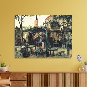 Terrace of a Cafe, Montmartre door Vincent van Gog Canvas Afdruk