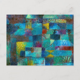 Terraced garden (1920) schilderij van Paul Klee Briefkaart