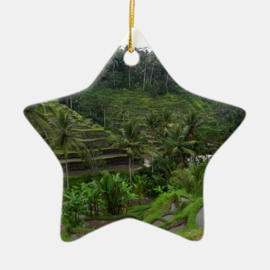 Terraced Rice Fields Keramisch Ornament (Voorkant)
