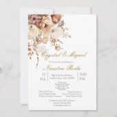 Terracota bruiloft uitnodiging in het Spaans (Voorkant)