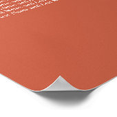 Terracotta 12 Tafel Trouwstoelindeling Poster (Hoek)