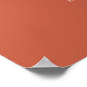 Terracotta 26 Tafel Trouwstoelindeling Poster (Hoek)