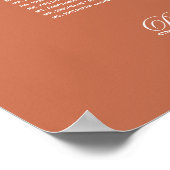 Terracotta 7 Tables Simple Mariage Tableau de sièg (Coin)