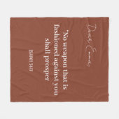 Terracotta Aangepaste Tekst Schrift Christelijke N Fleece Deken (Voorkant (Horizontaal))