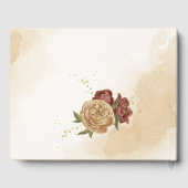 terracotta aardetoon bloemenbruiloft gastenboek (Achterkant)