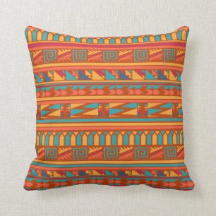 Terracotta Abstract Aztec Tribal Print Pattern Kussen