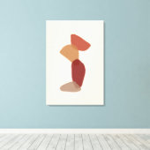 Terracotta Abstracte Boho Canvas Afdruk (Insitu (Houten vloer))