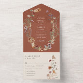 Terracotta All in One Wedding Invitation (À l'intérieur)