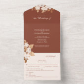 Terracotta All in One Wedding Invite RSVP All In One Uitnodiging (Binnen)