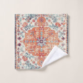 Terracotta Antiek Wit Oosters Perzisch Tapijt Bad Handdoek (Wasdoekje)