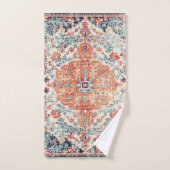 Terracotta Antique Blanc Oriental Tapis Perse (Serviette à main)