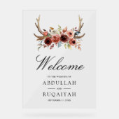 Terracotta Antlers Floral Wedding Welcome (Recto)
