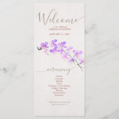Terracotta Aquarelle Floral Wedding Programme (Devant)
