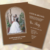 Terracotta Arch Custom Photo Wedding Reception Kaart