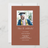 Terracotta Arch Foto Afstudeerder Uitnodiging (Achterkant)