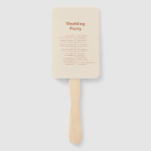 Terracotta Arch Minimalist Formal Wedding Programm Handwaaier (Achterkant)