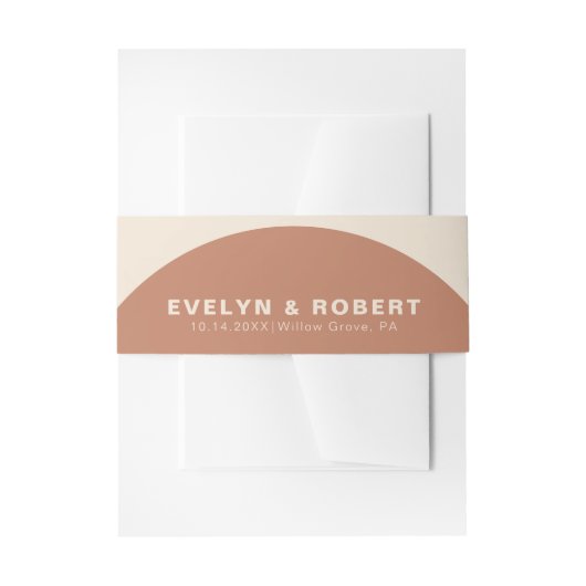 Terracotta Arch Minimalist Formal Wedding Uitnodigingen Wikkel (Voorkant Voorbeeld)