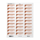 Terracotta Arch Typografie Retouradres Label (Full Sheet)