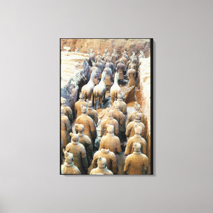 Terracotta Army, Qin Dynasty, 210 BC Canvas Afdruk