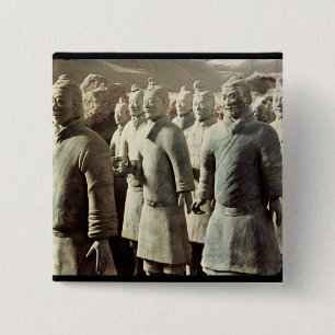Terracotta Army, Qin Dynasty, 210 voor Christus; k Vierkante Button 5,1 Cm