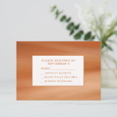 Terracotta Automne Automne RSVP Carte Mariage Oran (Debout devant)