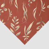 Terracotta Autumn Greenery Tissue Paper Tissuepapier (Detail)