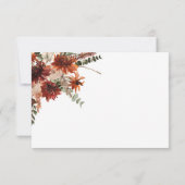 Terracotta Autumn Rustic Wedding Response Kaart (Achterkant)